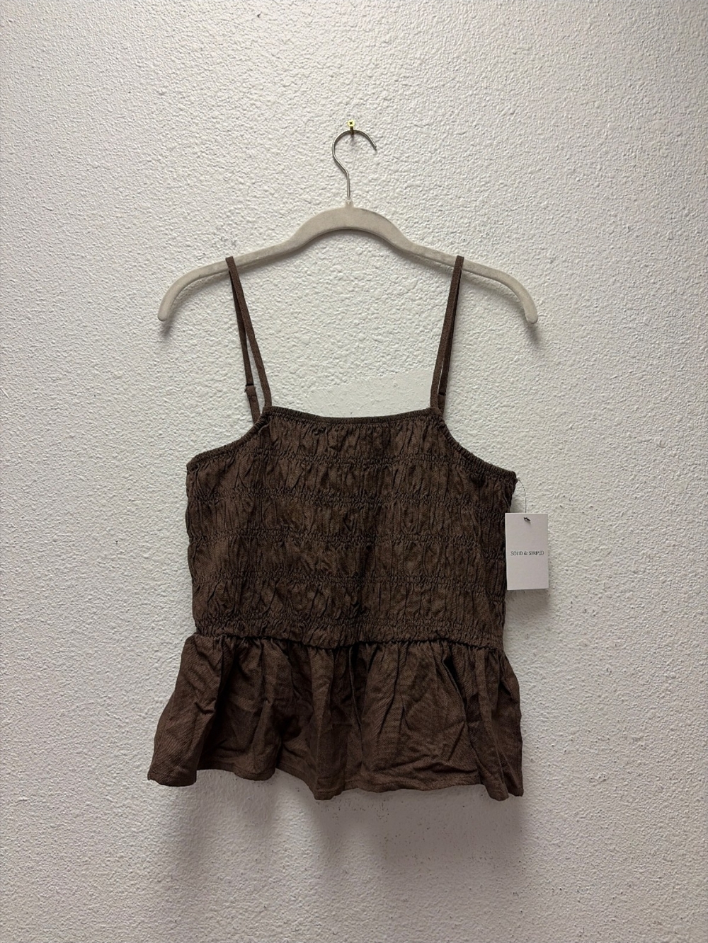 Womens SOLID & STRIPED Tank Top Size Medium #837